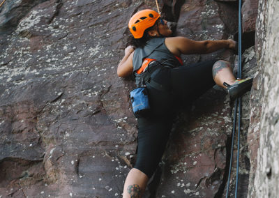 Vertical Yoga Rock Climbing Devil's Lake
